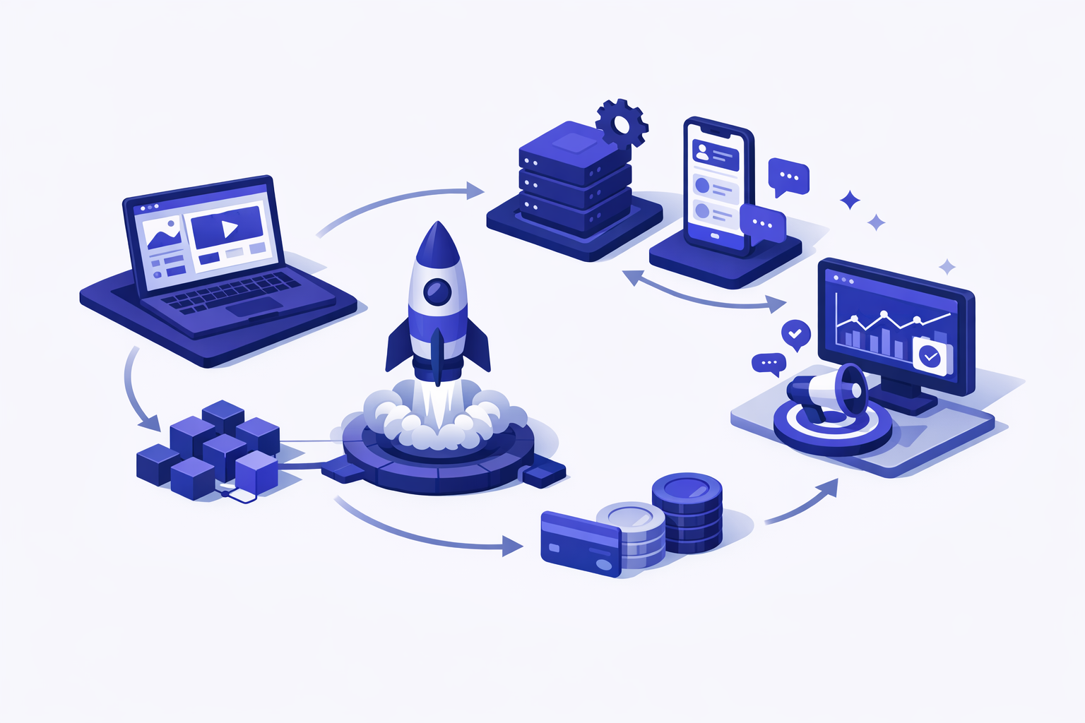 Weekend SaaS launch timeline showing scope, build, payment, deployment, and first users