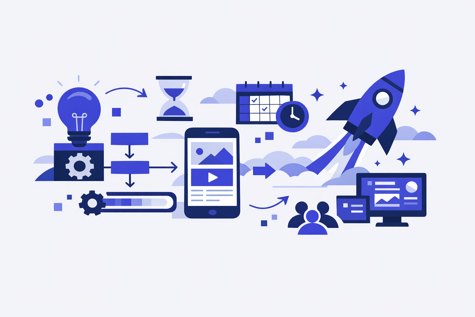 Founder mapping an idea to launch fast timeline on a 14-day product roadmap