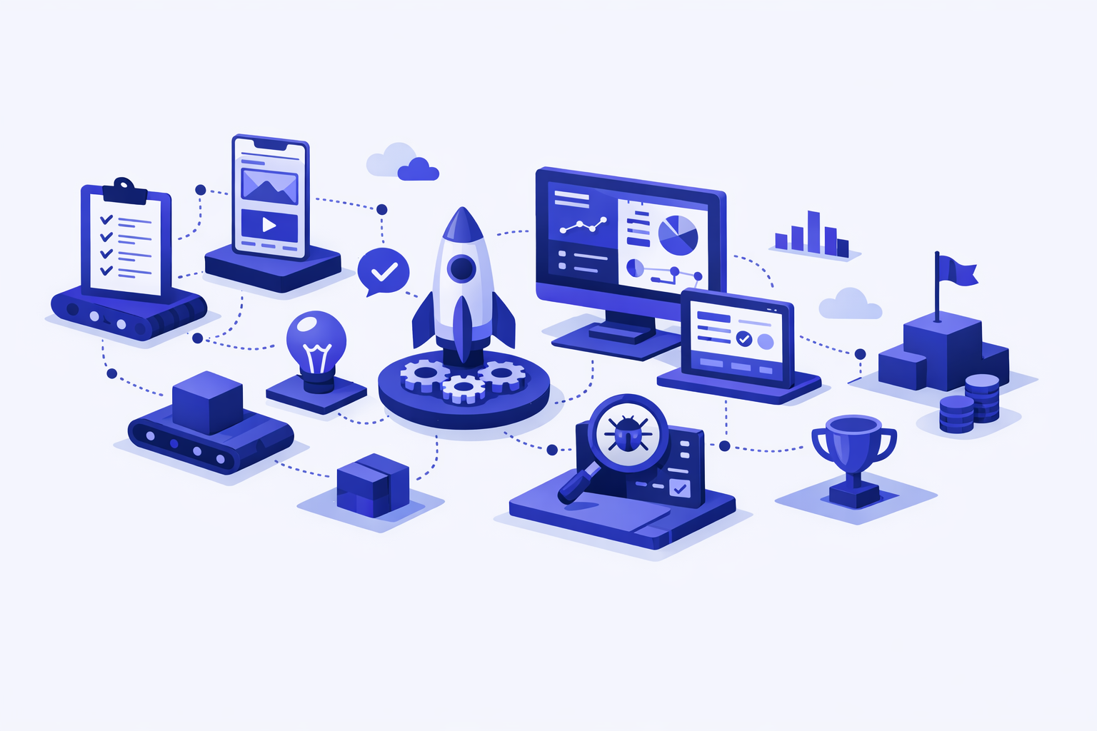 Side-by-side comparison board to choose mvp development company for a launchable app