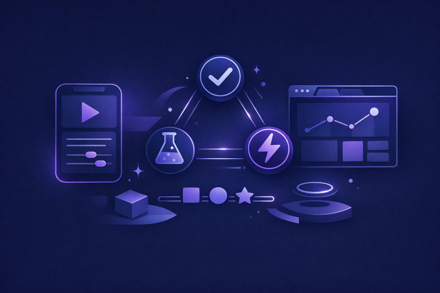 Founder narrowing mvp features into three focused columns on a product planning board