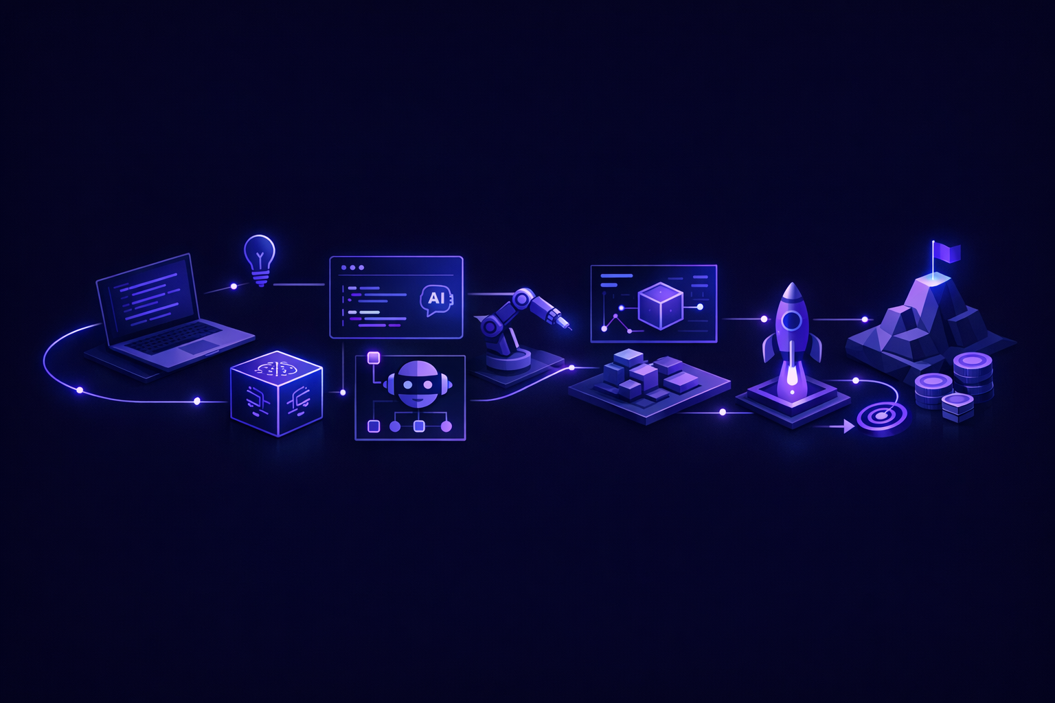Production workflow showing ai coding tools for founders with engineer review and deployment