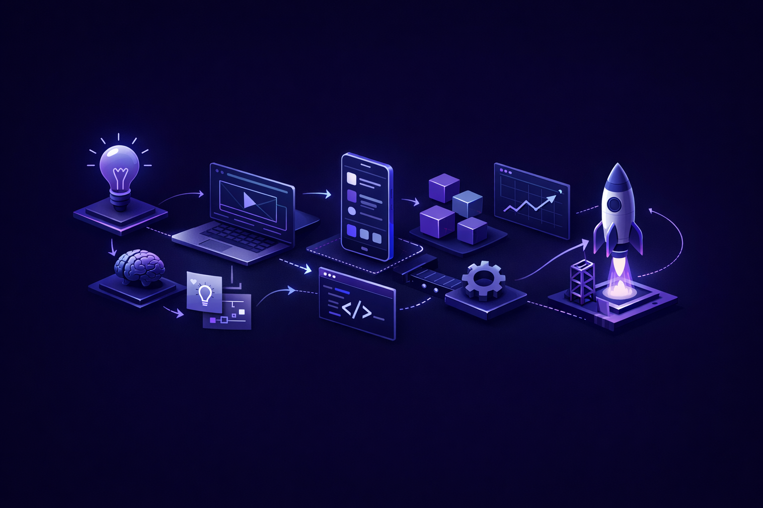 Engineers turning an idea to launch fast plan into Next.js, Supabase, and Stripe screens