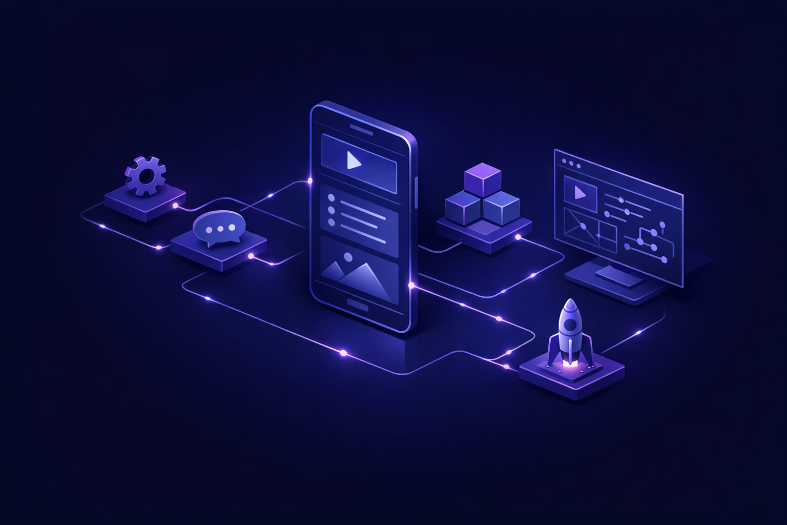 Diagram of mvp features connecting core workflow, user data, and proof loop