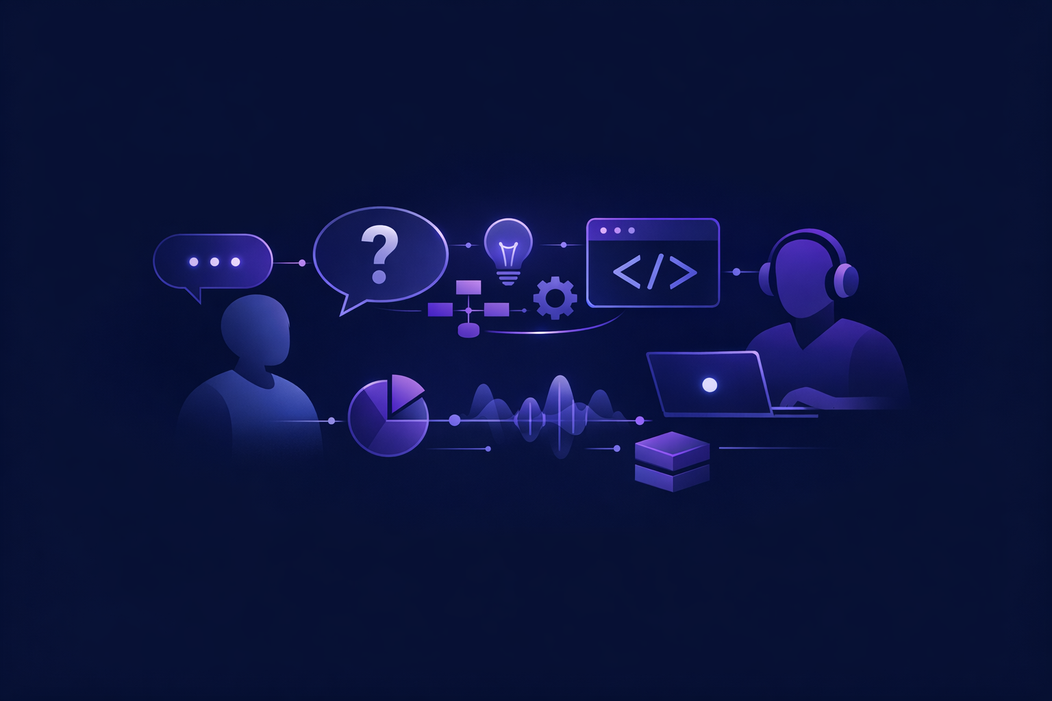 Founder learning how to talk to developers non technical using a workflow brief