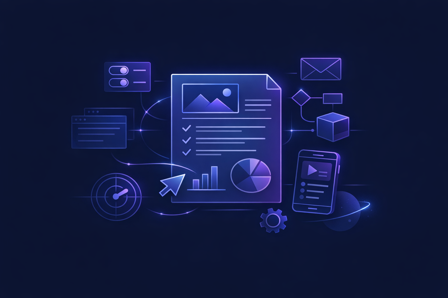 One-page product brief template outlining user, workflow, scope, and launch criteria