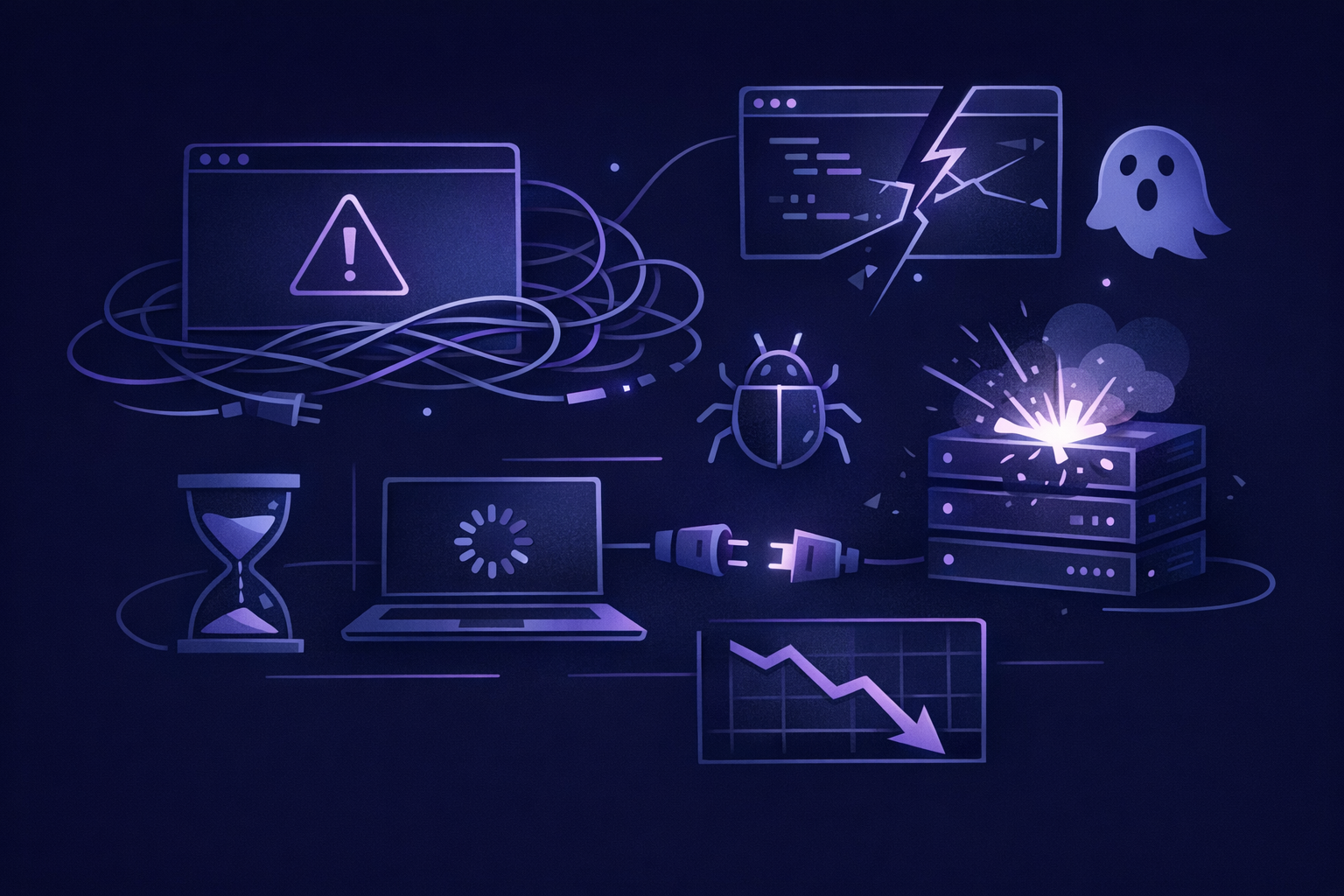 Founder reviewing vibe coding failures in an AI-generated app before launch