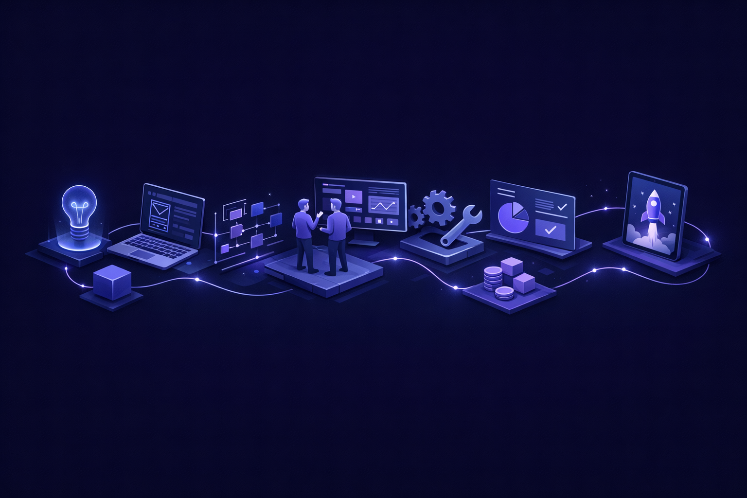 mvp development partner handoff showing code ownership, auth, database, and deployment steps