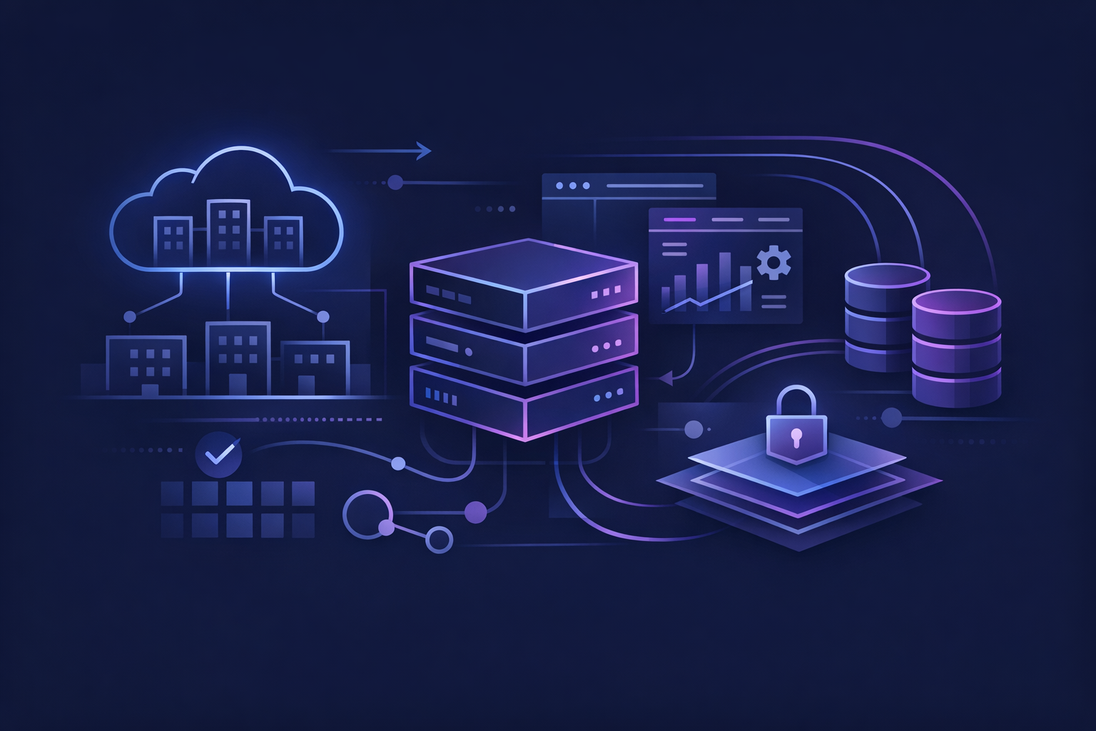 Multi-tenant saas architecture showing users, tenants, roles, database rows, and billing boundaries